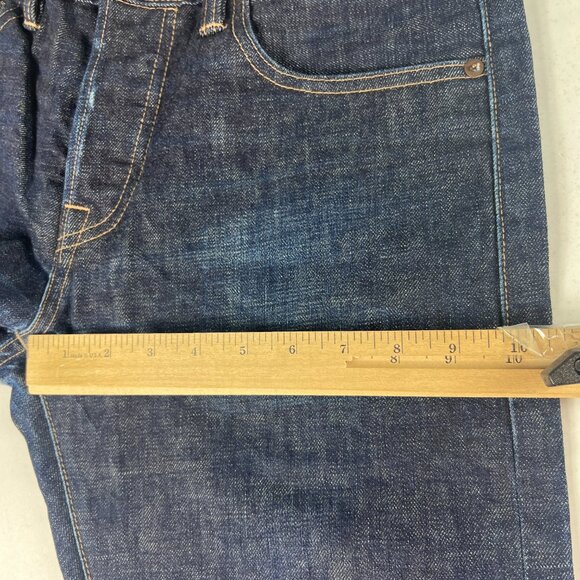 Rouge Territory Selvedge Jean Men Measured 33x30 Skinny Dark Blue 6 Pocket Denim - Picture 13 of 16